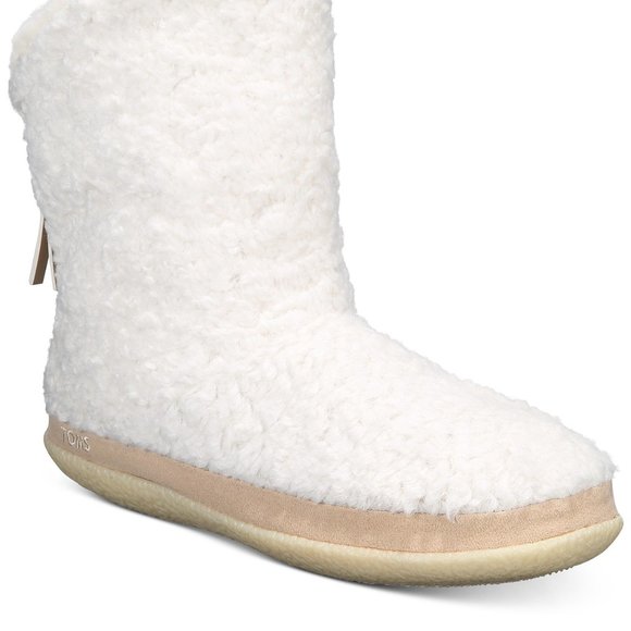 NEW TOMS Women's plush bootie slippers - Picture 2 of 10